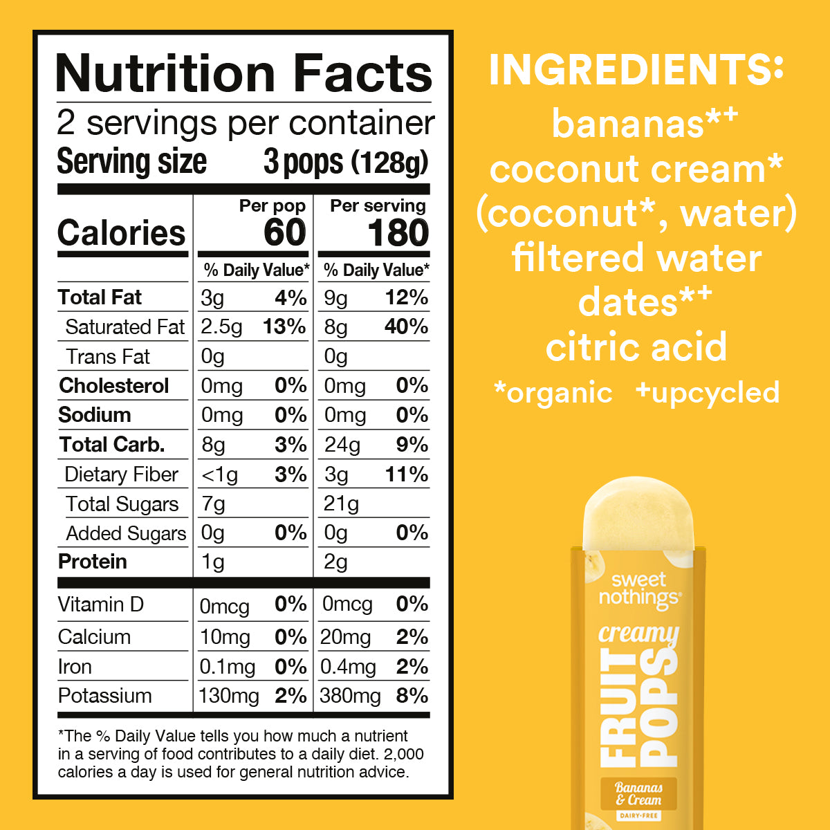 Bananas & Cream Fruit Pops