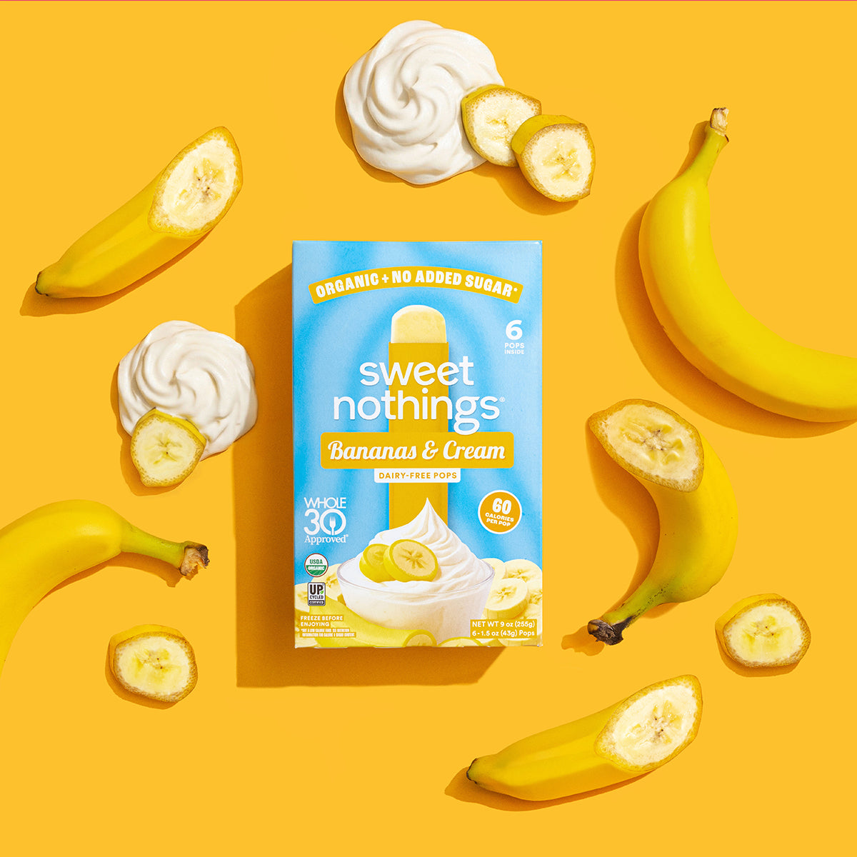 Bananas & Cream Fruit Pops